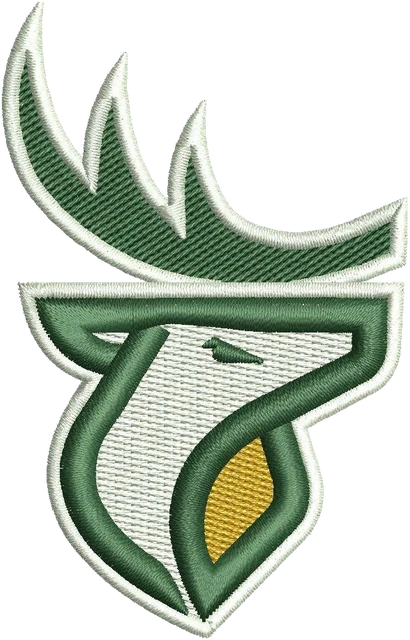 Stickdatei Edmonton Elks Canadian Football Team Logo Stickdatei auf Stoff gestickt