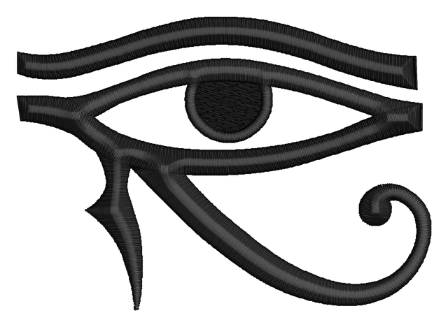 Diseño de bordado Ojo Egipcio sobre tela