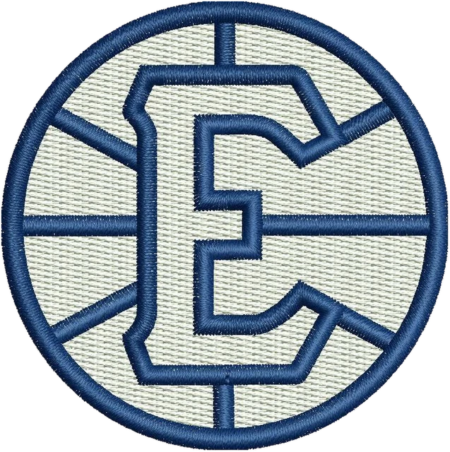 Ricamo Disegno da ricamo Espoo United logo EC circolare pieno su tessuto