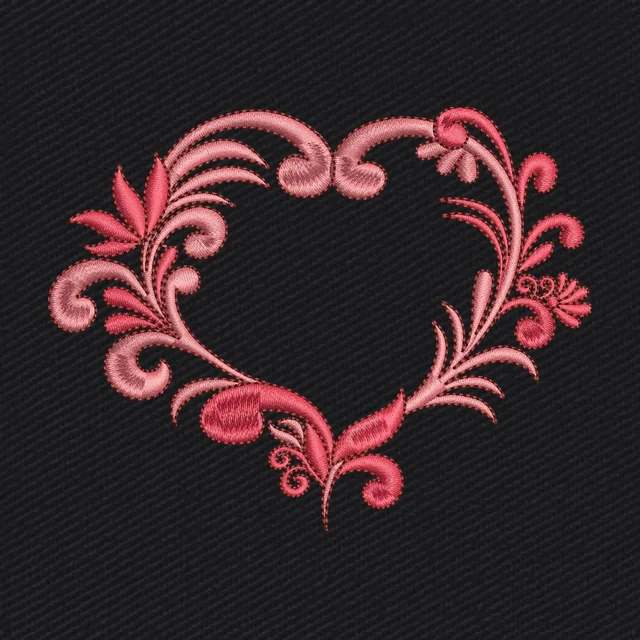 Fancy Heart Embroidery Design