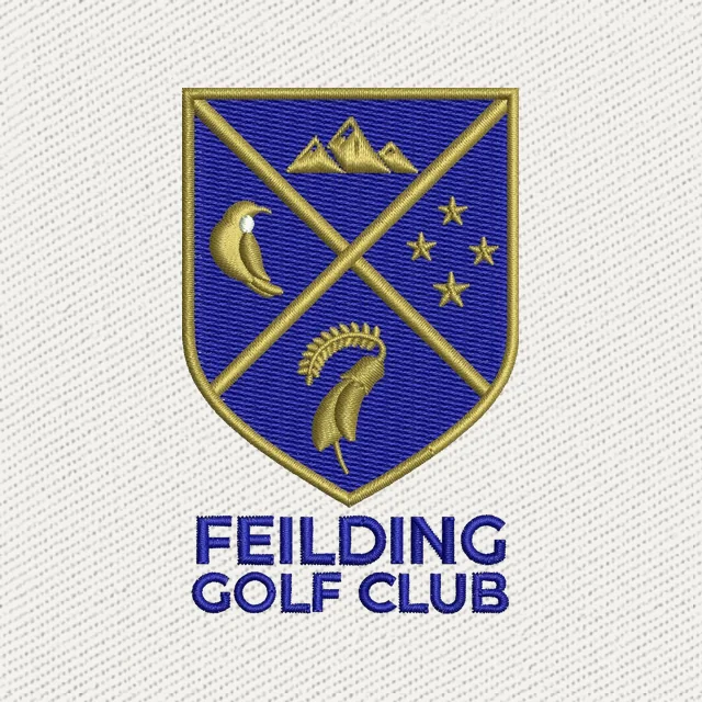 Feilding Golf Club Schildlogo Stickdatei