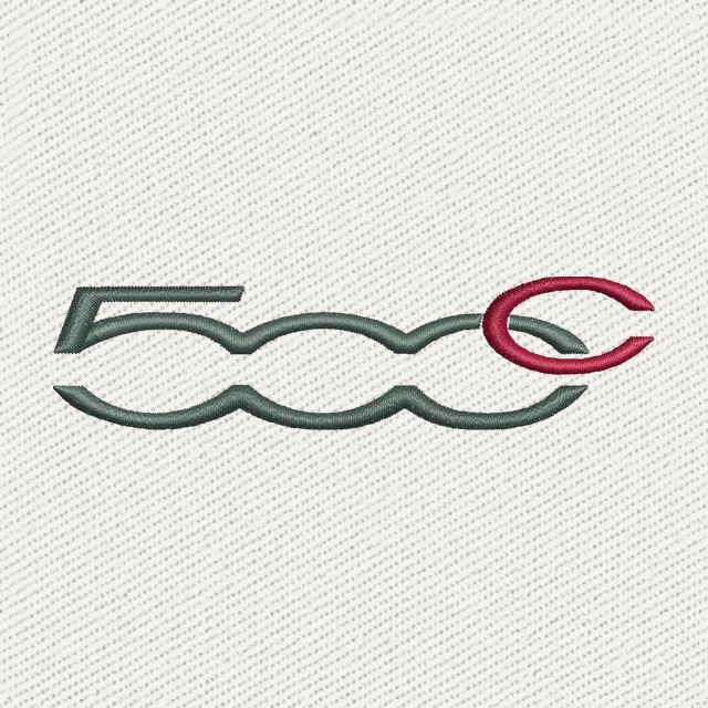 Fiat 500 Logo Embroidery Design