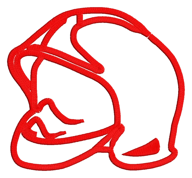 Diseño de bordado Casco de Bombero sobre tela