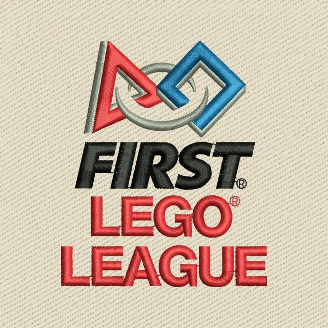 First LEGO League Logo Embroidery Design