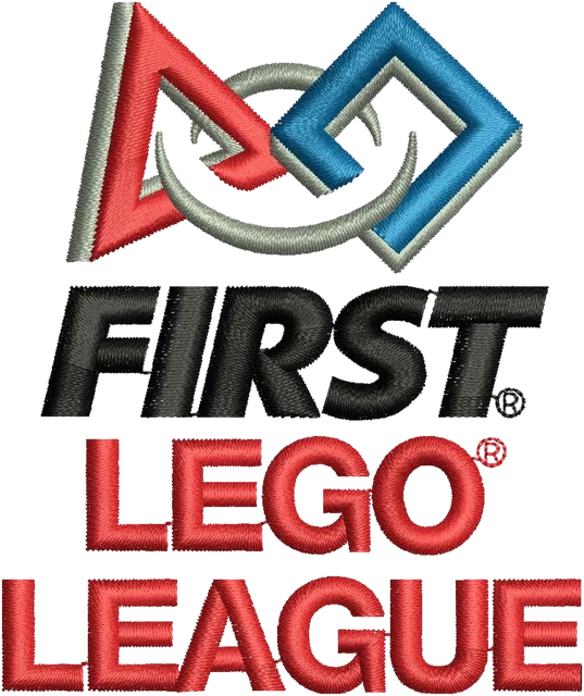 Ricamo Logo First LEGO League su tessuto