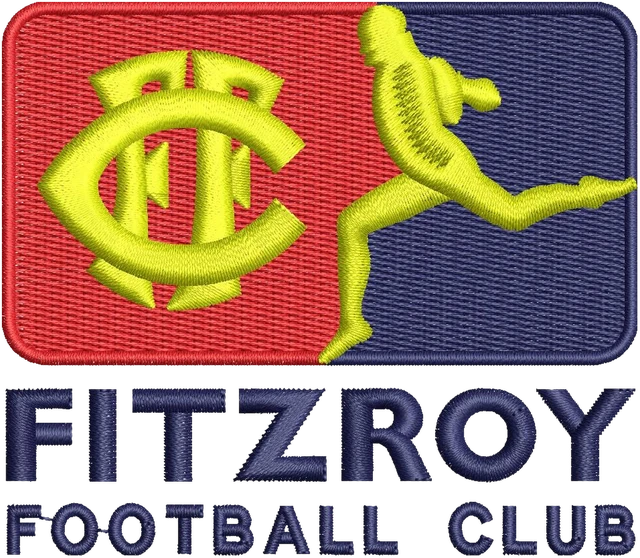 Motif de broderie Logo du club de football australien Fitzroy brodé sur tissu