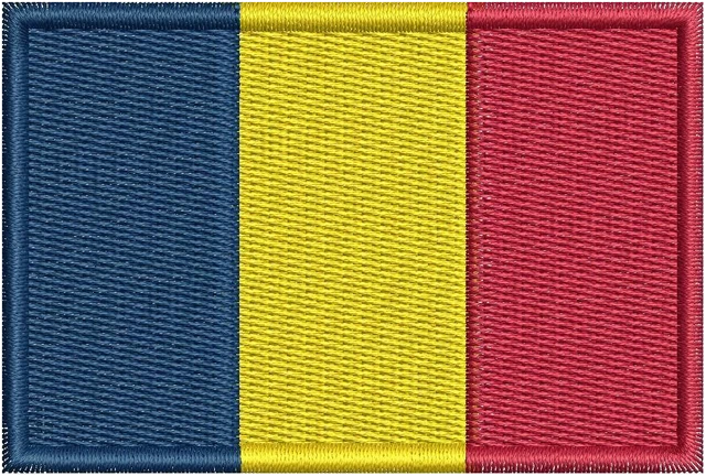 Diseño de bordado Bandera de Chad sobre tela