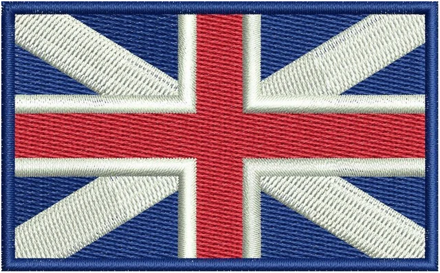 Motif de broderie Drapeau de la Grande-Bretagne brodé sur tissu