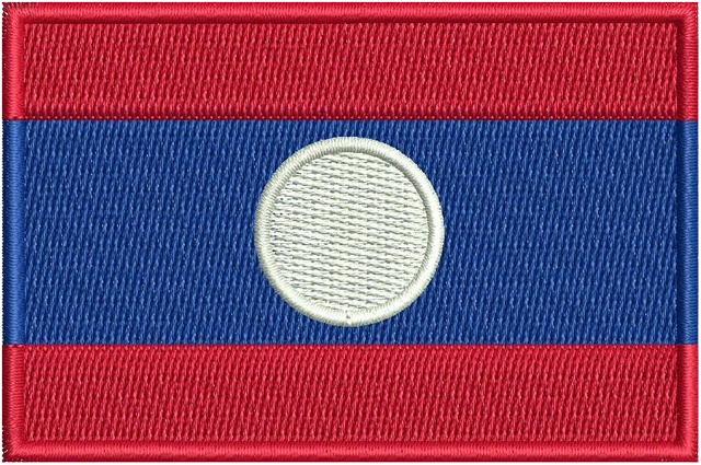 Ricamo Bandiera del Laos su tessuto
