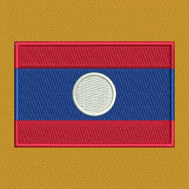 Flag of Laos Embroidery Design