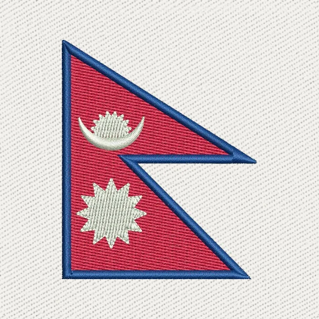 Flag of Nepal Embroidery Design
