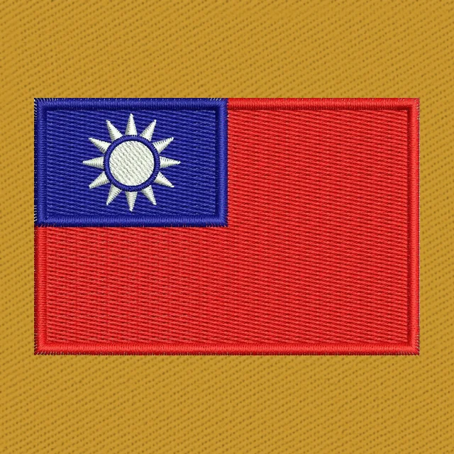 Flag of Taiwan Embroidery Design
