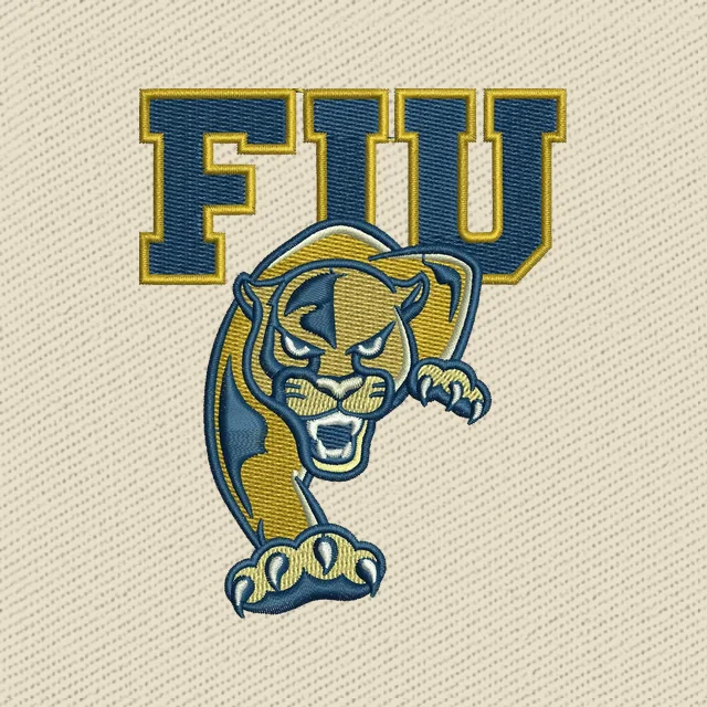 Florida International University Logo Stickdatei