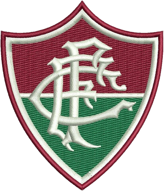 Motif de broderie Écusson tricolore Fluminense FC brodé sur tissu