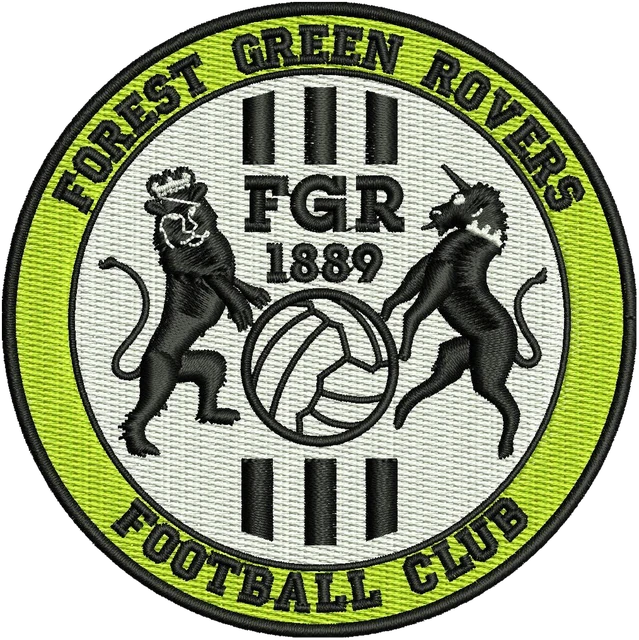Ricamo Disegno da ricamo Forest Green Rovers stemma circolare su tessuto
