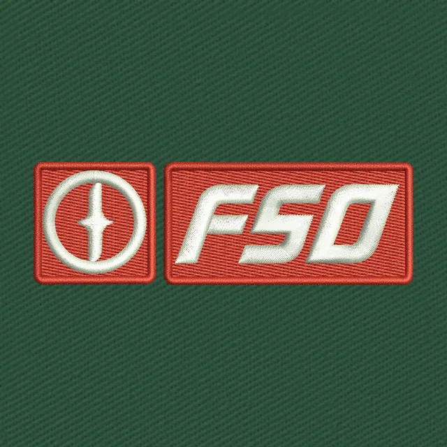 FSO Red Block Logo Embroidery Design