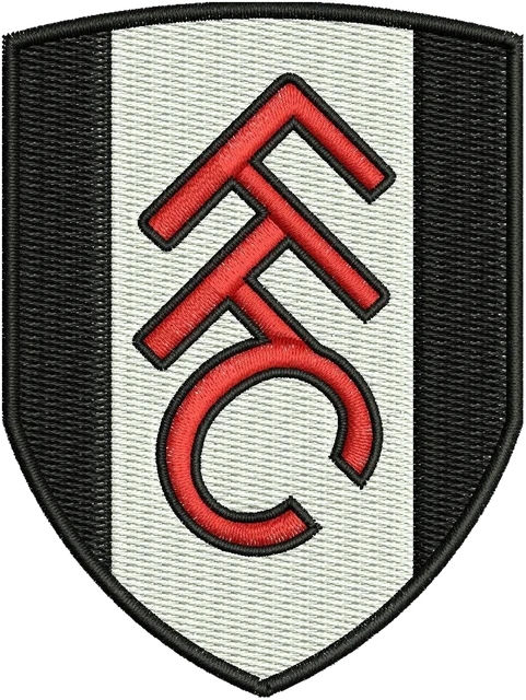 Stickdatei Fulham Football Club Logo Stickdatei auf Stoff gestickt