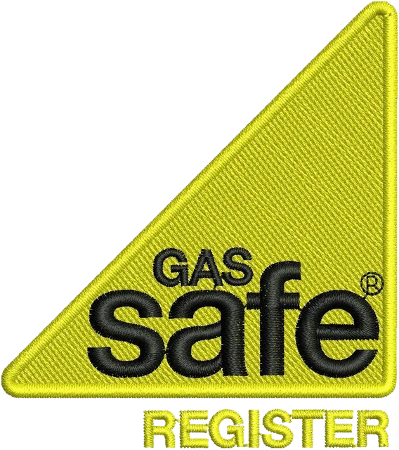 Ricamo Logo Gas Safe su tessuto