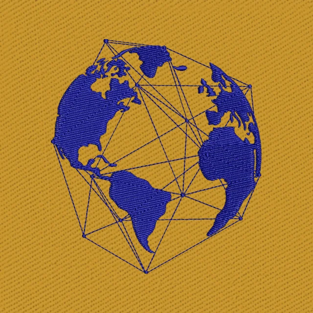 Mappa del mondo geometrica