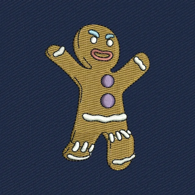 Gingerbread Man Embroidery Design