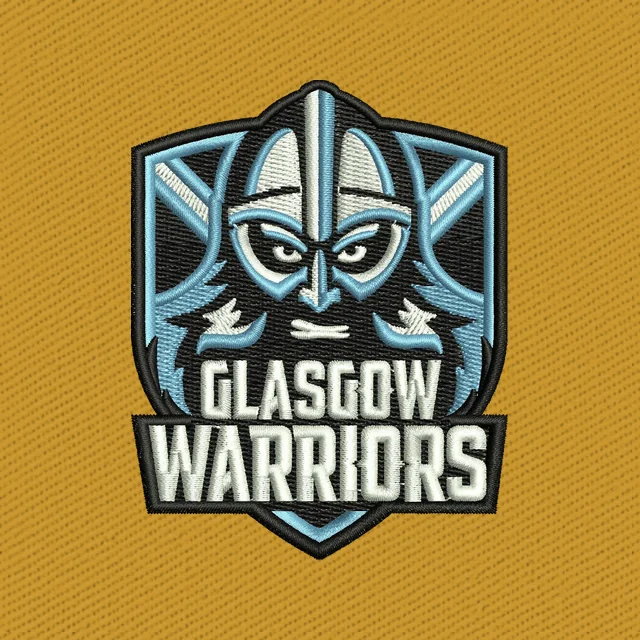 Glasgow Warriors Rugby Union Logo Embroidery Design