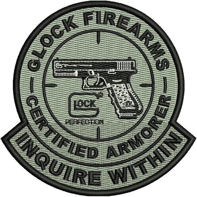 Ricamo Logo delle armi da fuoco Glock su tessuto
