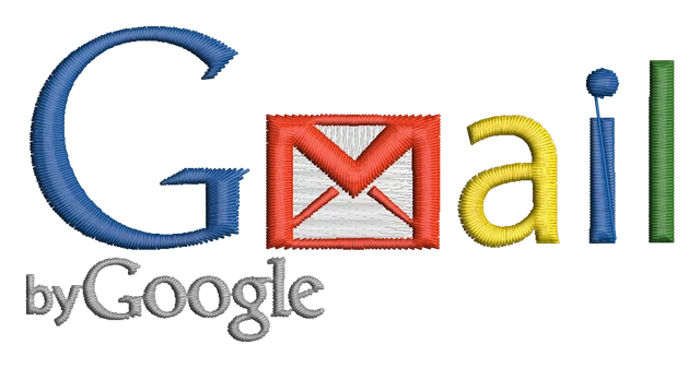 Motif de broderie Gmail Logo brodé sur tissu