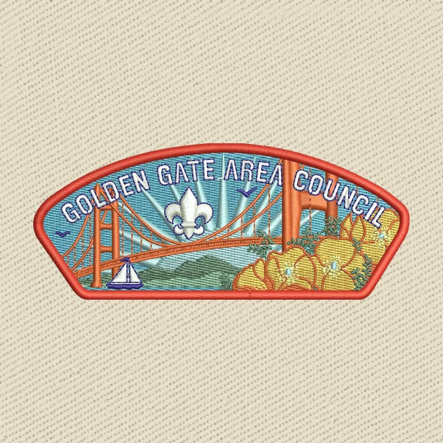 Disegno da ricamo toppa scout Golden Gate Area Council