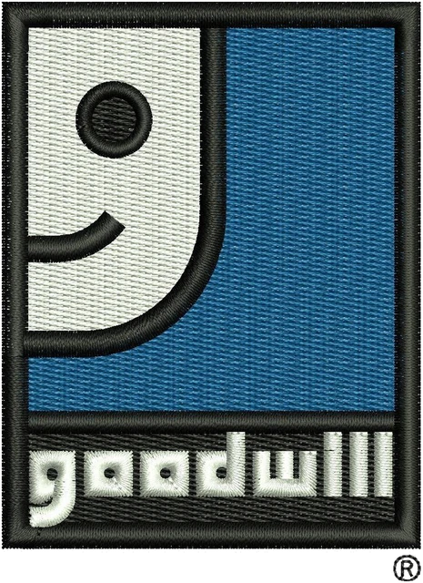 Motif de broderie Goodwill Industries logo brodé sur tissu