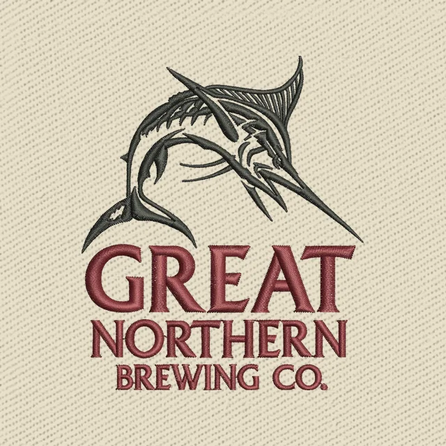 Great Northern Beer Logo Embroidery Design