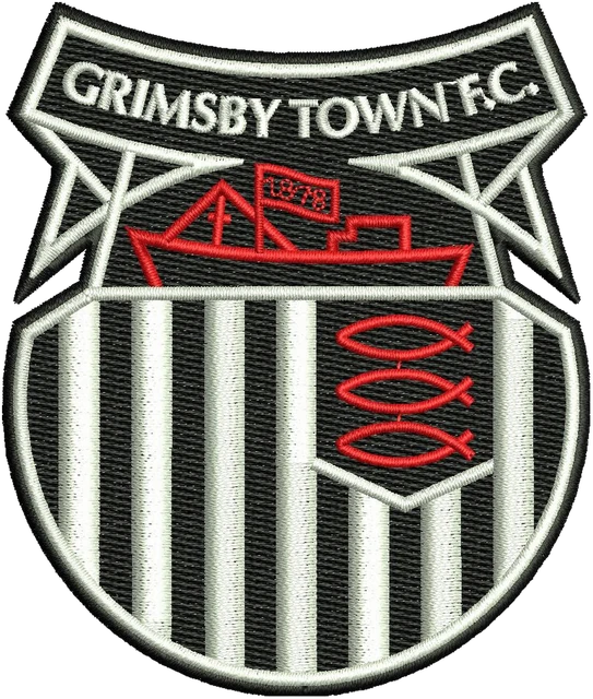 Stickdatei Grimsby Town Football Club Logo Stickdatei auf Stoff gestickt