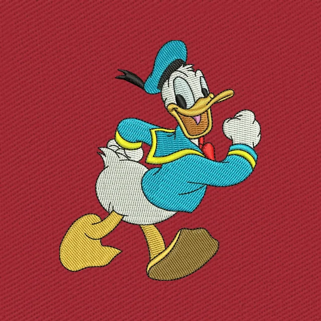 Disegno da ricamo Donald Duck che cammina allegro