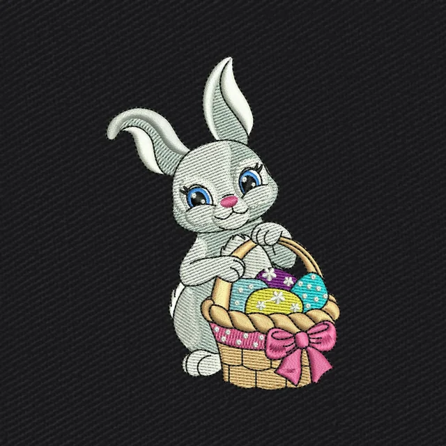 Happy Easter Bunny 2 Embroidery Design