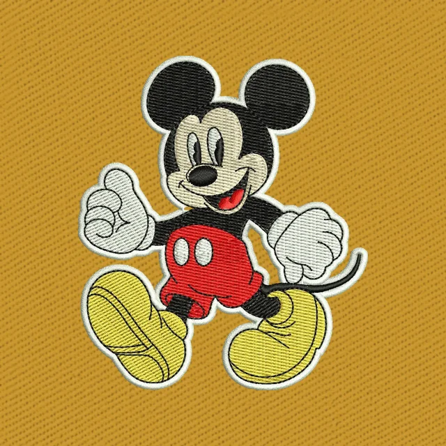 Mickey Mouse gehend und winkend Stickdatei