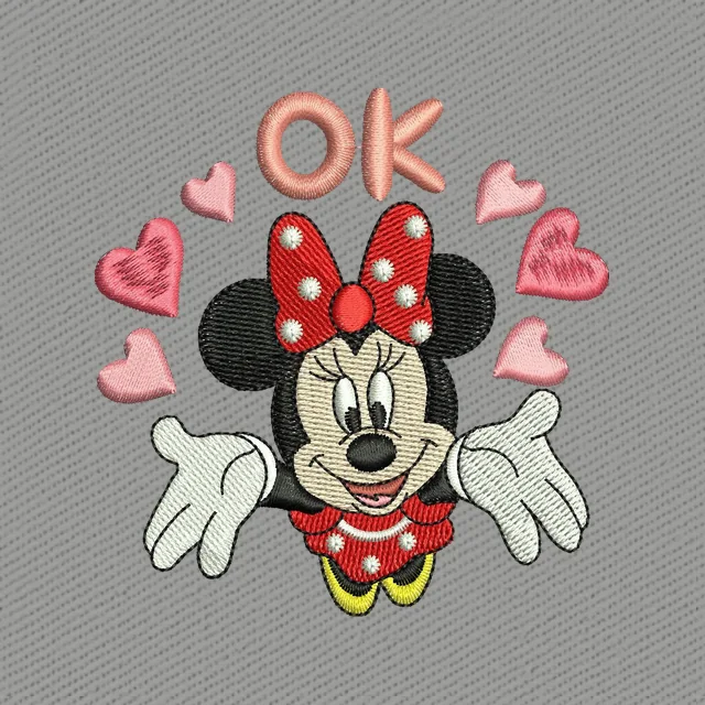 Minnie Mouse felice con cuore