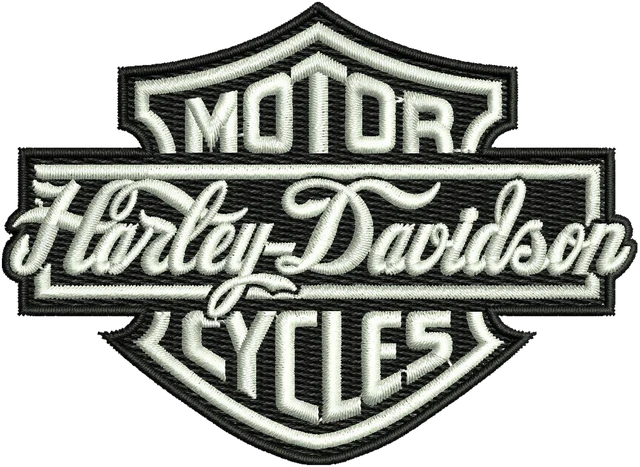 Ricamo Logo Harley Davidson 2 su tessuto
