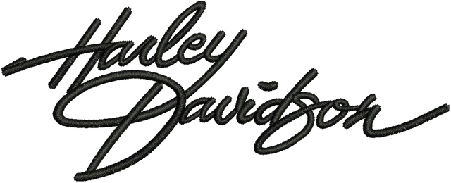 Ricamo Firma Harley Davidson su tessuto
