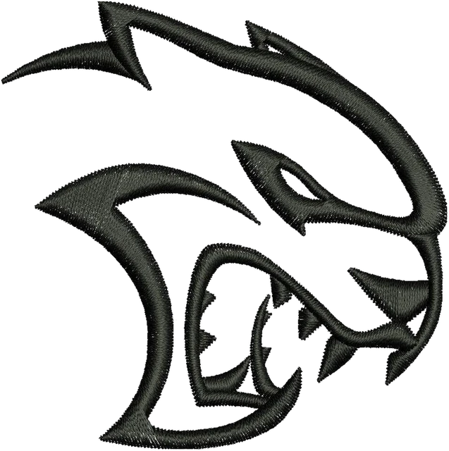 Motif de broderie Hellcat logo brodé sur tissu