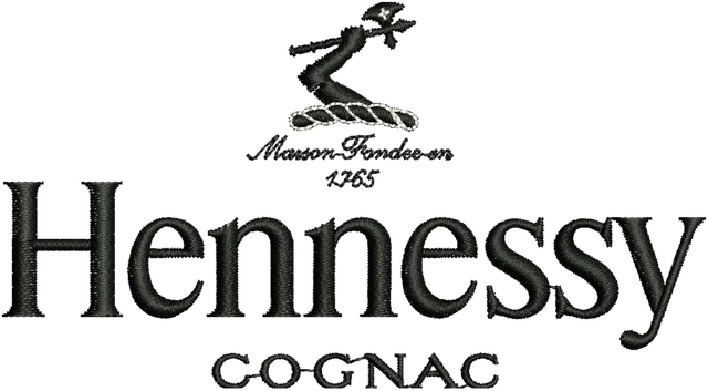 Ricamo Logo Hennessy su tessuto
