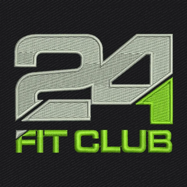 Herbalife 24 Fit Club Silver Lime Logo Embroidery Design