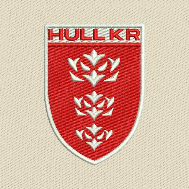 Hull Kingston Rovers rotes Schildwappen Stickdatei