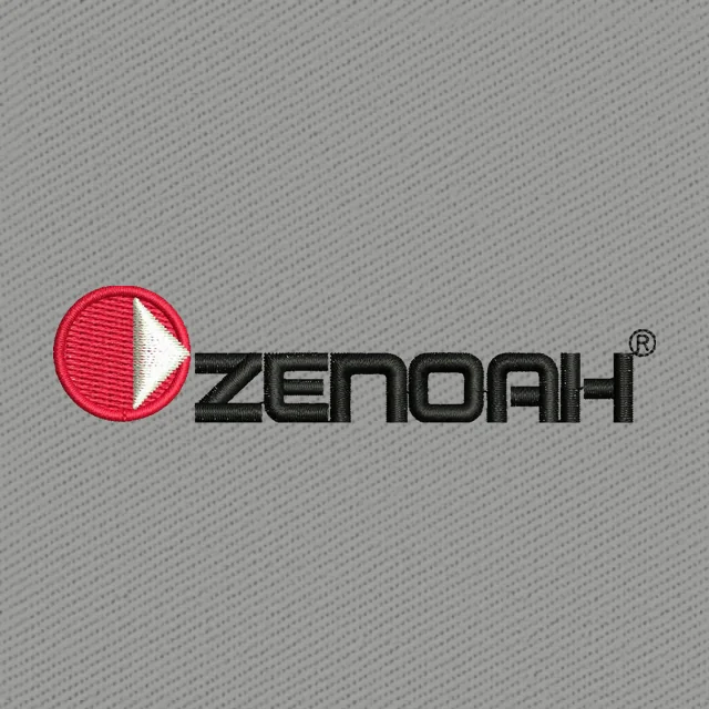 Zenoah Red Circle Wordmark Embroidery Design