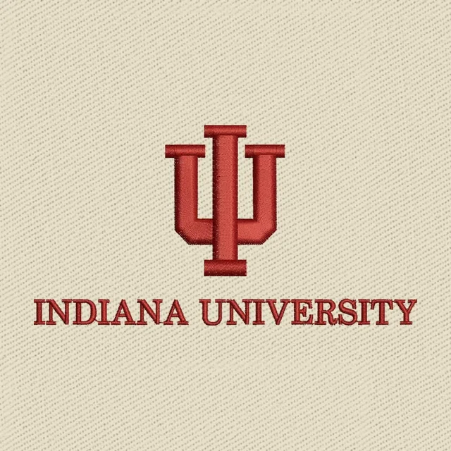 Indiana University Logo 2 Embroidery Design