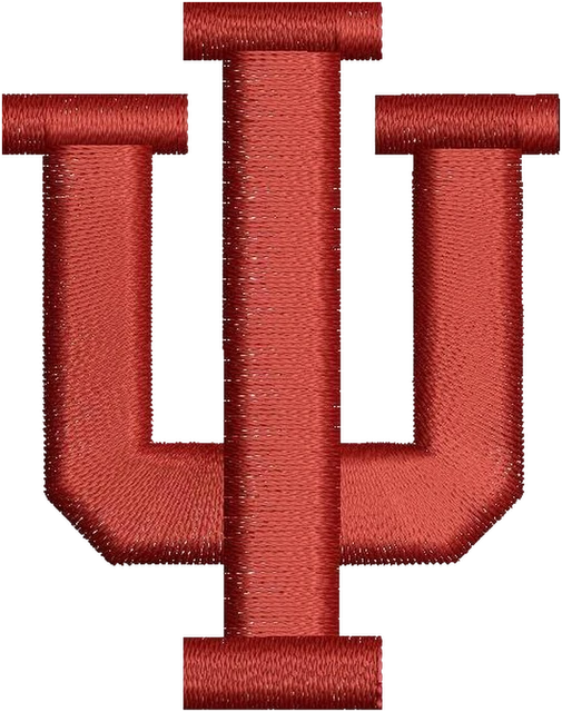 Ricamo Logo Indiana University su tessuto