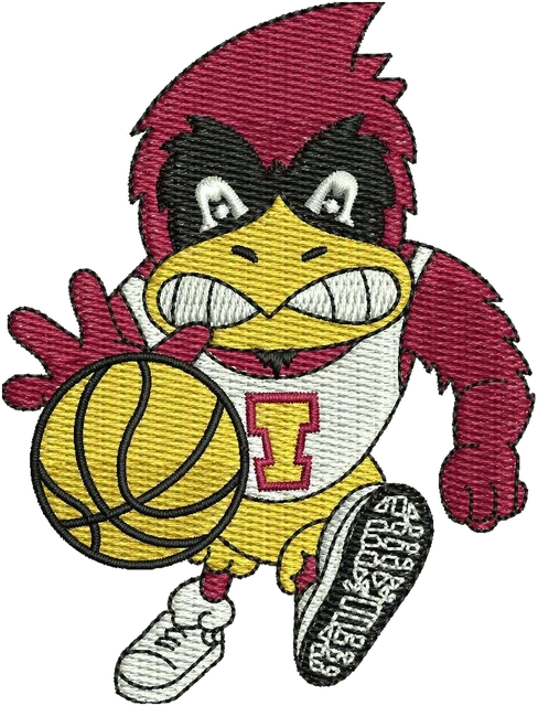 Ricamo Cy degli Iowa State Cyclones con palla su tessuto