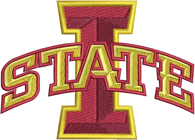 Ricamo Logo della squadra di football americano Iowa State Cyclones su tessuto