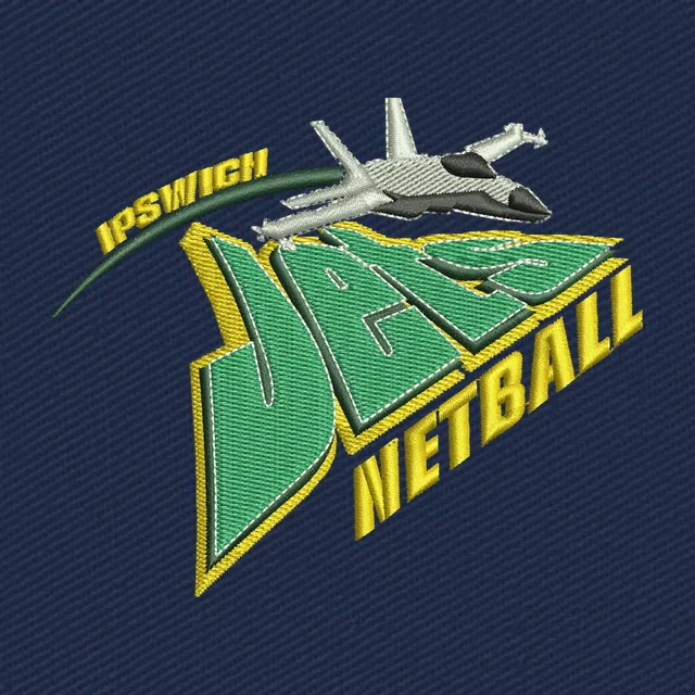 Ipswich Jets Netball Logo Stickdatei