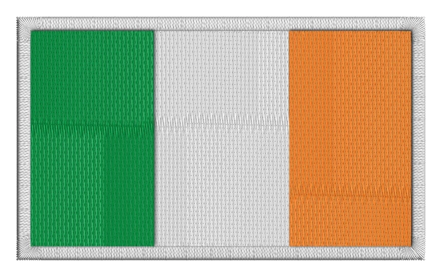 Ricamo Irlanda Bandiera 2 su tessuto