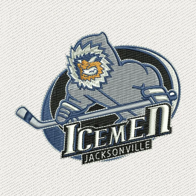 Jacksonville IceMen Hockeymaskottchen Logo Stickdatei