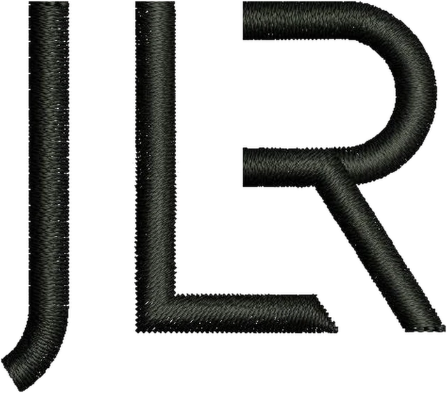 Diseño de bordado JLR Jaguar Land Rover presenta nuevo logotipo sobre tela